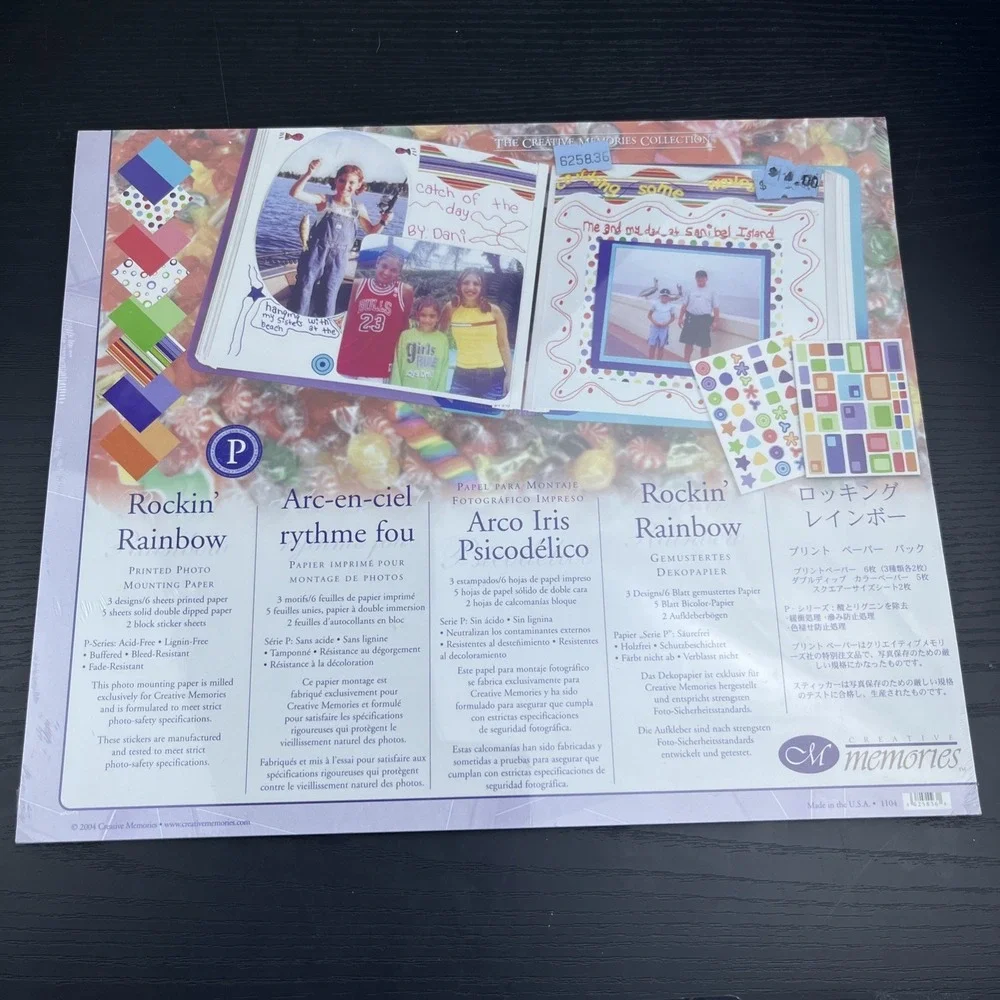 Creative Memories Rockin' Rainbow Photo Mounting Paper Scrapbooking‎
